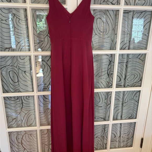 Azazie raspberry red bridesmaid sleeveless maxi dress - Picture 7 of 12